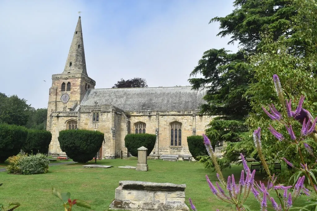 Photo of Church of St Lawrence, Warkworth, a church in Northumberland, north east England.