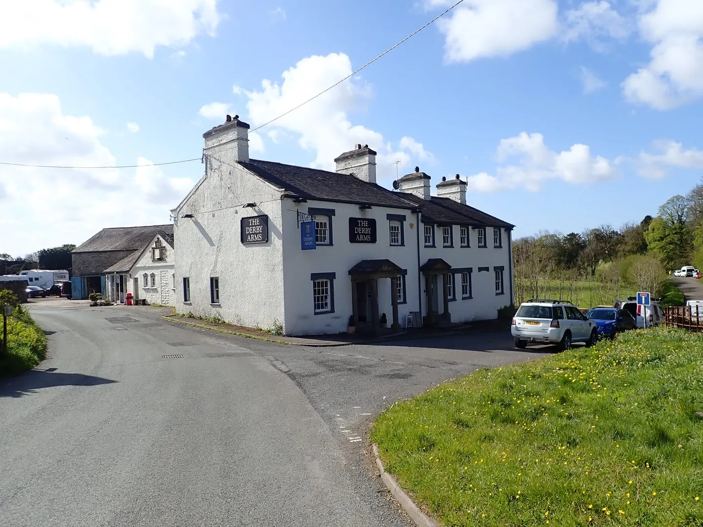 Photo of The Derby Arms (Witherslack), a pub in the Lake District, Cumbria, north west England.