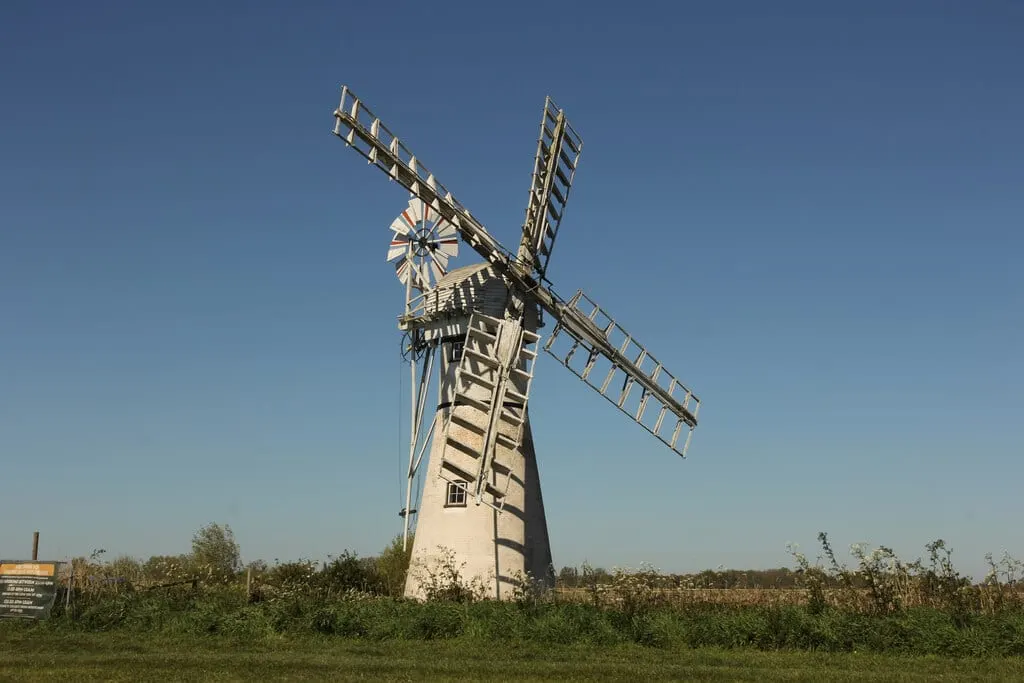 Photo of Thurne Dyke Windpump, a windmill in the Broads, Norfolk, eastern England.