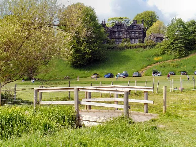 Photo of East Riddlesden Hall, a house & garden near Haworth, West Yorkshire, northern England.