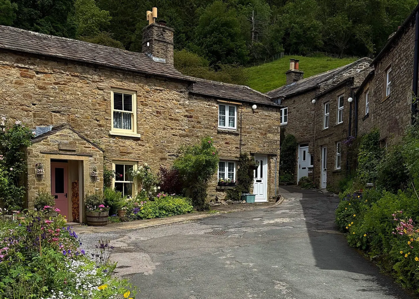 Photo of Langthwaite, a village in the Yorkshire Dales, North Yorkshire, northern England.