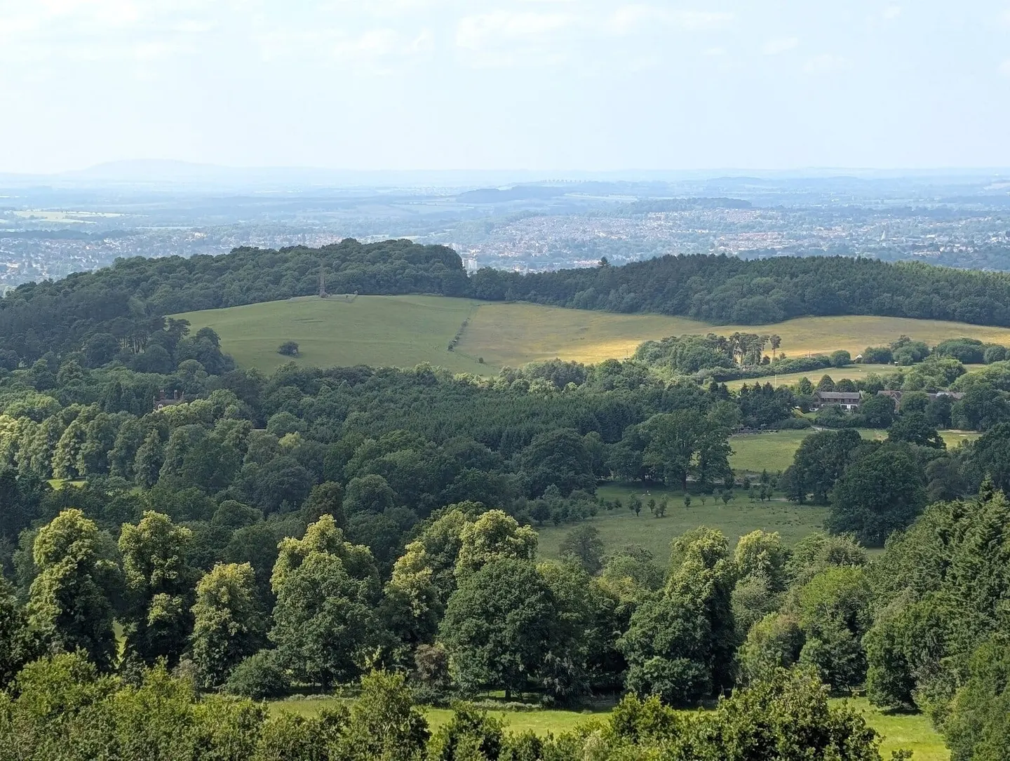 Photo: Clent Hills, a viewpoint near Chaddesley Corbett, Worcestershire, central England.