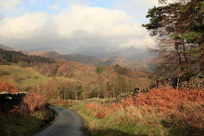 Photo of Little Langdale, a landmark near Skelwith Bridge in the Lake District, Cumbria, north west England.