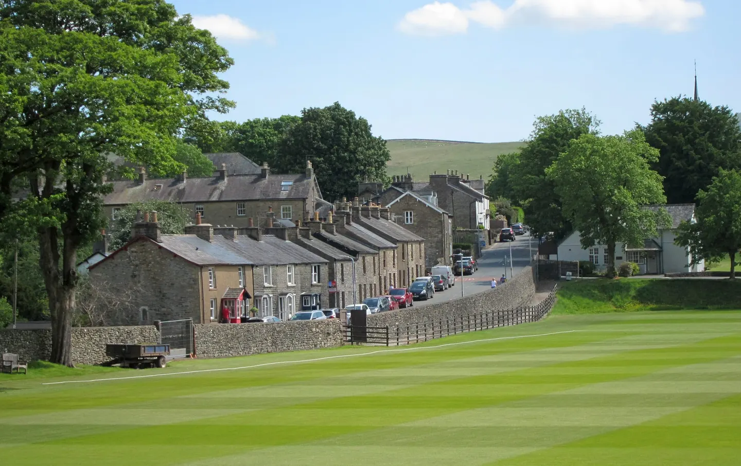 Photo of Sedbergh, a village in the Yorkshire Dales, Cumbria, north west England.