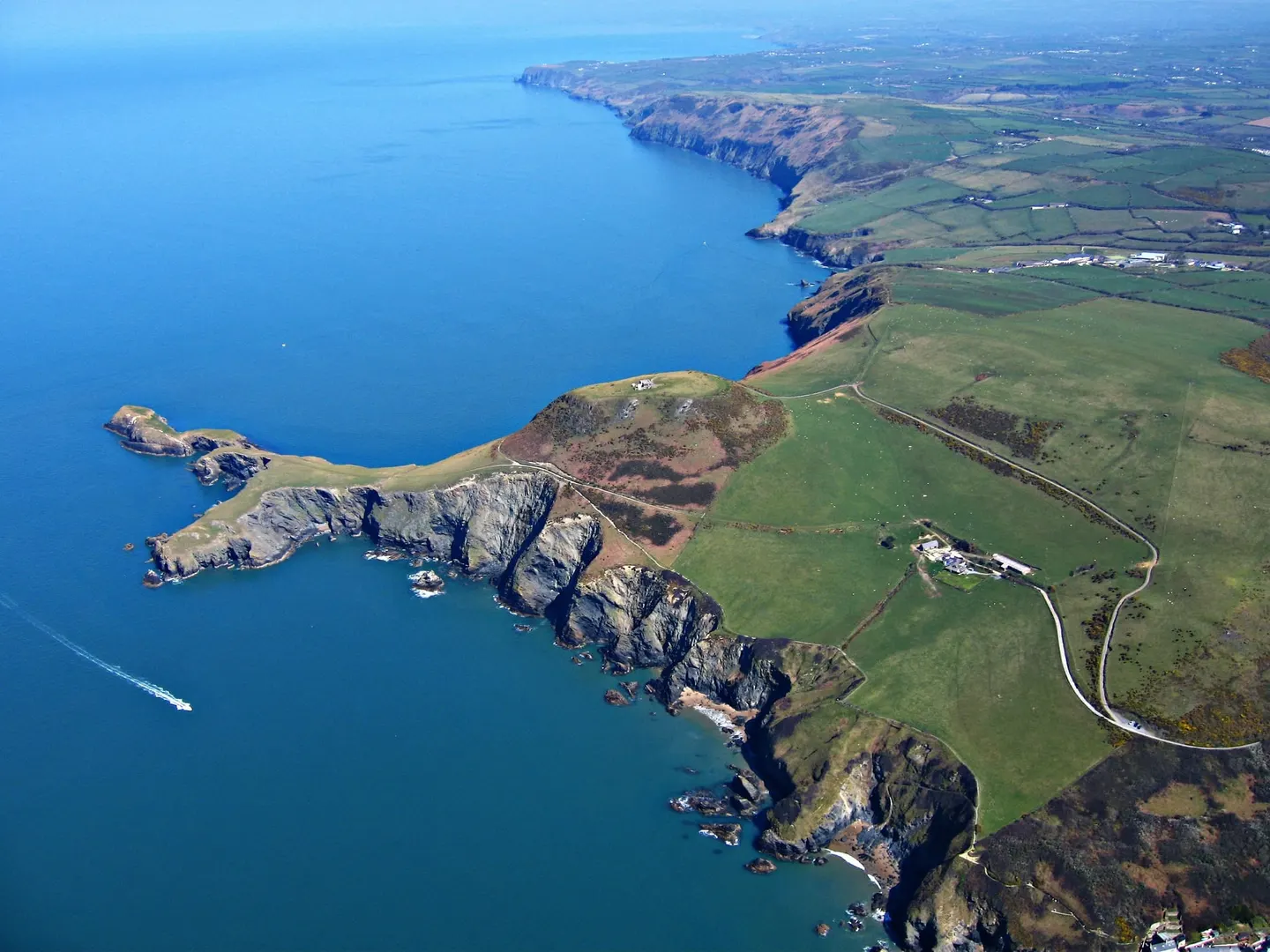 Photo of the coast at Lochtyn, Llangranog, Ceredigion, mid Wales.