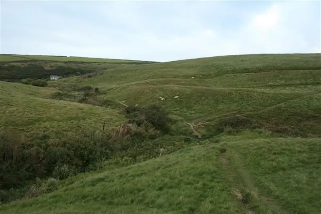 Photo of the coast at Cubert and The Kelseys, Cornwall, south west England.