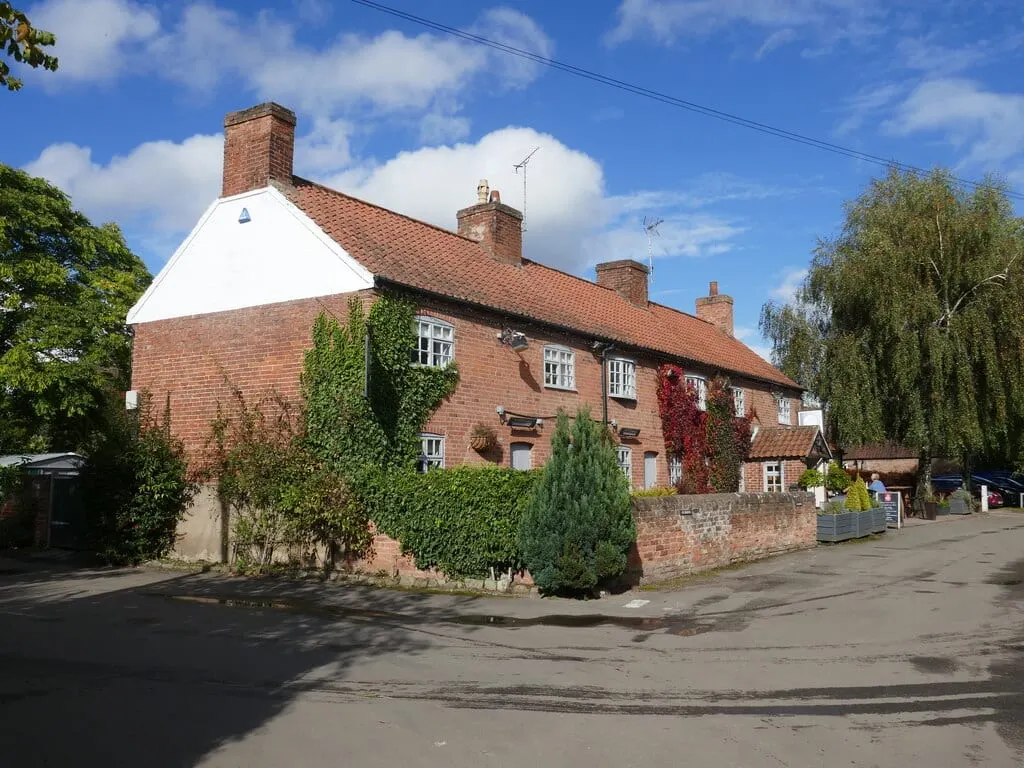 Photo of The Full Moon Inn, a pub near Morton, Nottinghamshire, central England.
