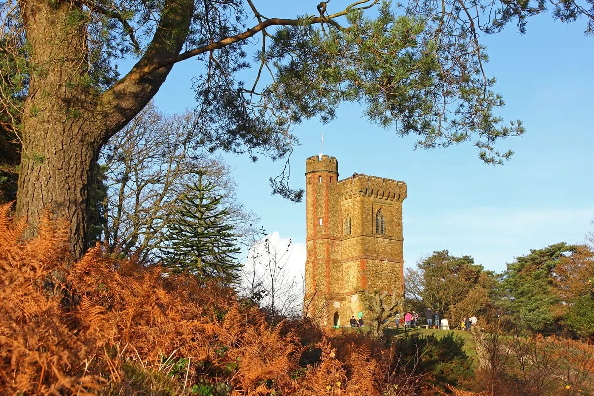 Photo of Leith Hill Tower, a folly near Coldharbour, Surrey, south east England.