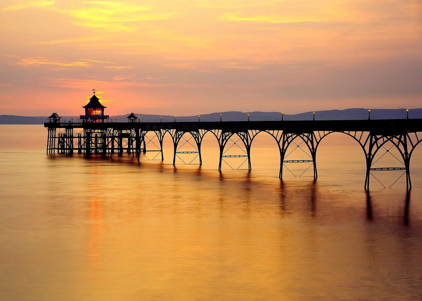 Photo of Clevedon Pier, a landmark near Congresbury, Somerset, south west England.