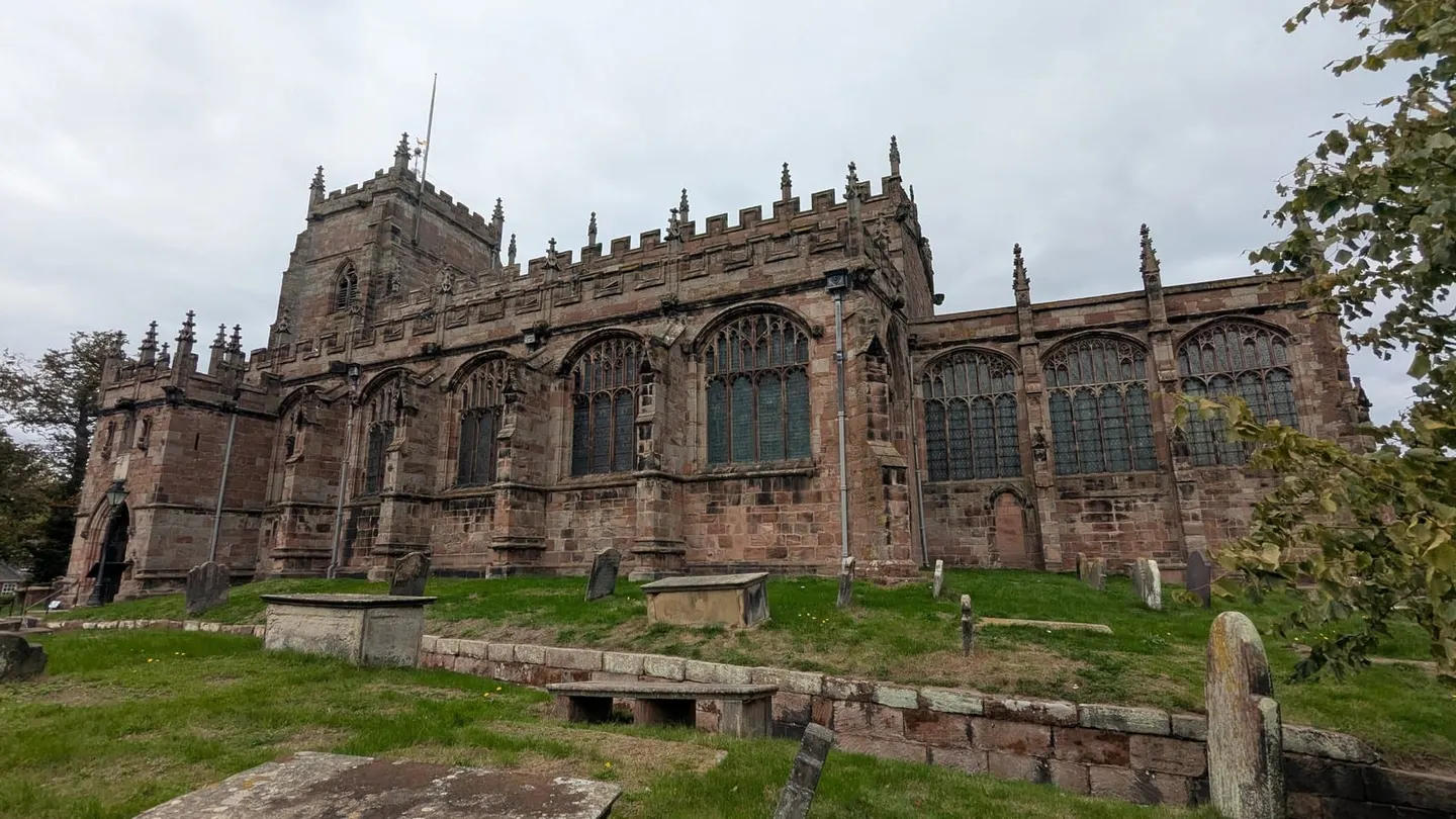 Photo of St Oswald's Church (Malpas), a church in Cheshire, north west England.