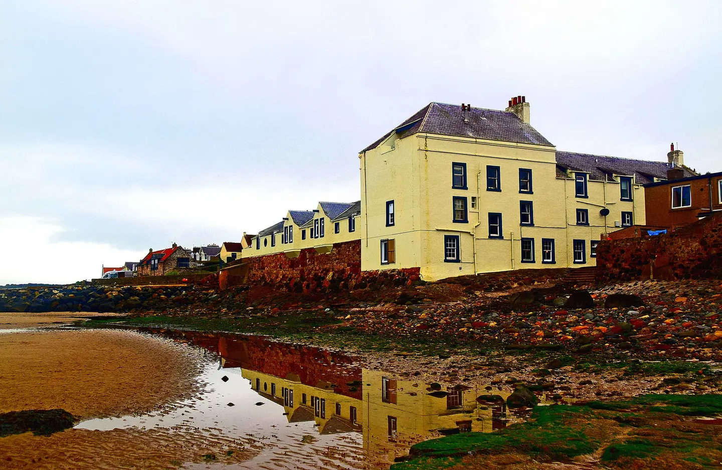 Photo of The Crusoe Hotel, a pub near Lower Largo, Fife, central Scotland.