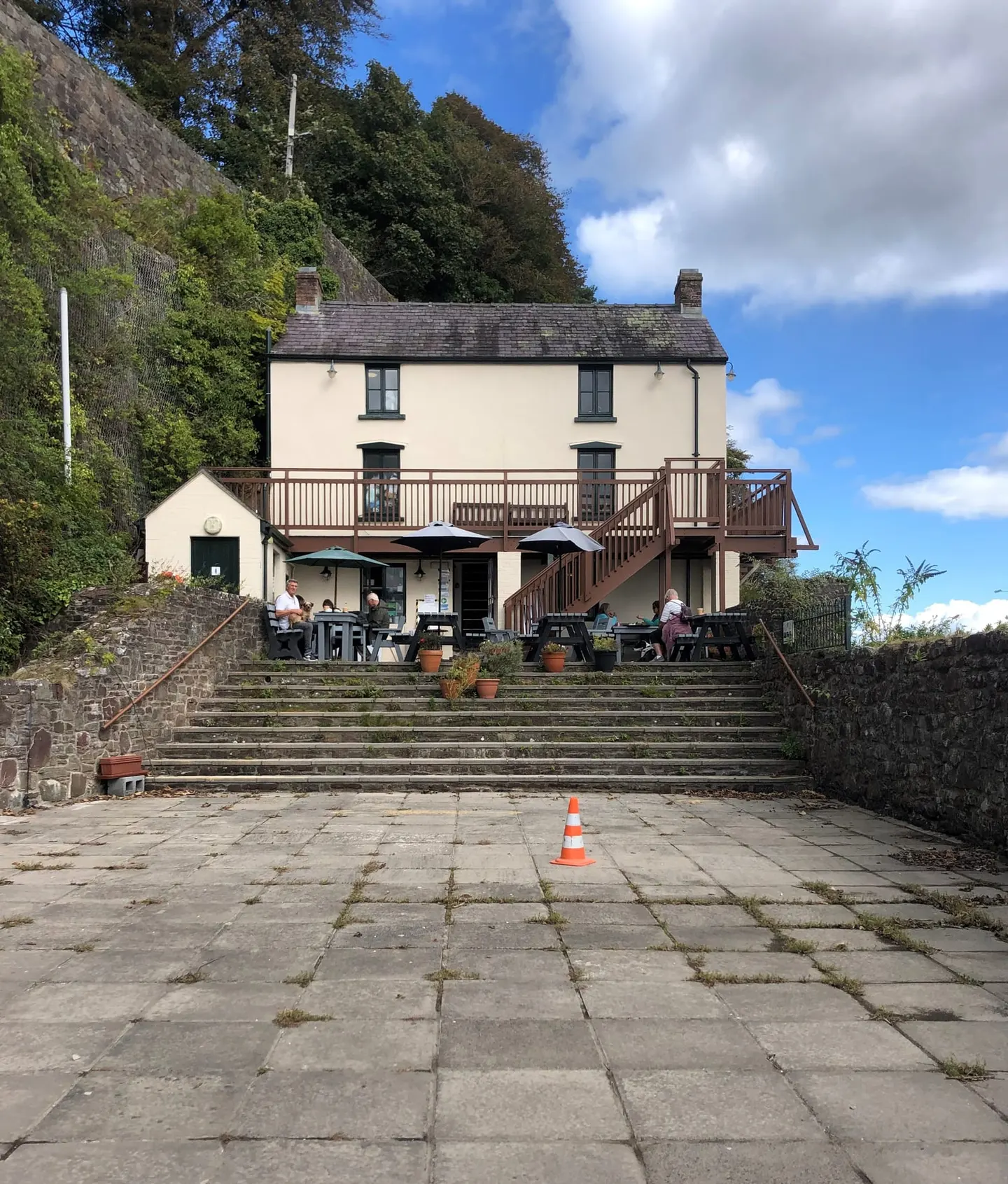 Photo of Dylan Thomas Boathouse, a house near Laugharne, Carmarthenshire, south west Wales.