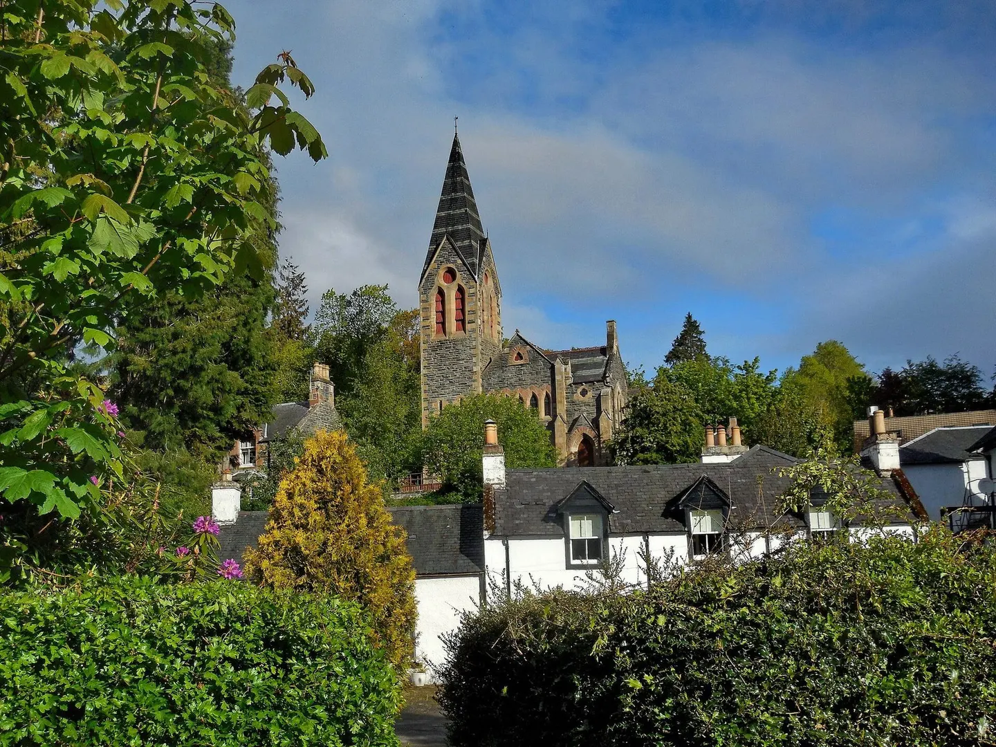 Photo of Strathpeffer, a village in Highland, the Scottish Highlands and Islands.