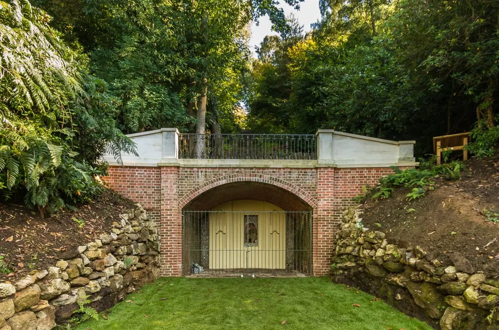 Photo of The Deepdene Trail, a Grade II* registered house & garden near Dorking, Surrey, south east England.