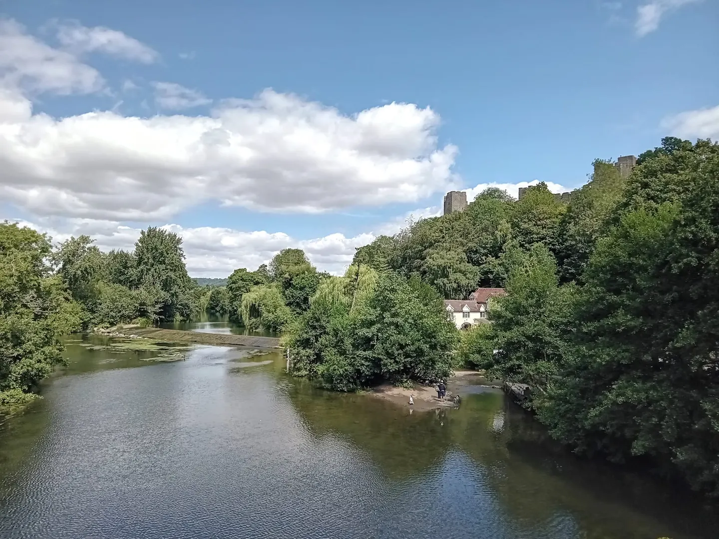 Photo of River Teme in Ludlow, a swimming spot in Shropshire, central England.