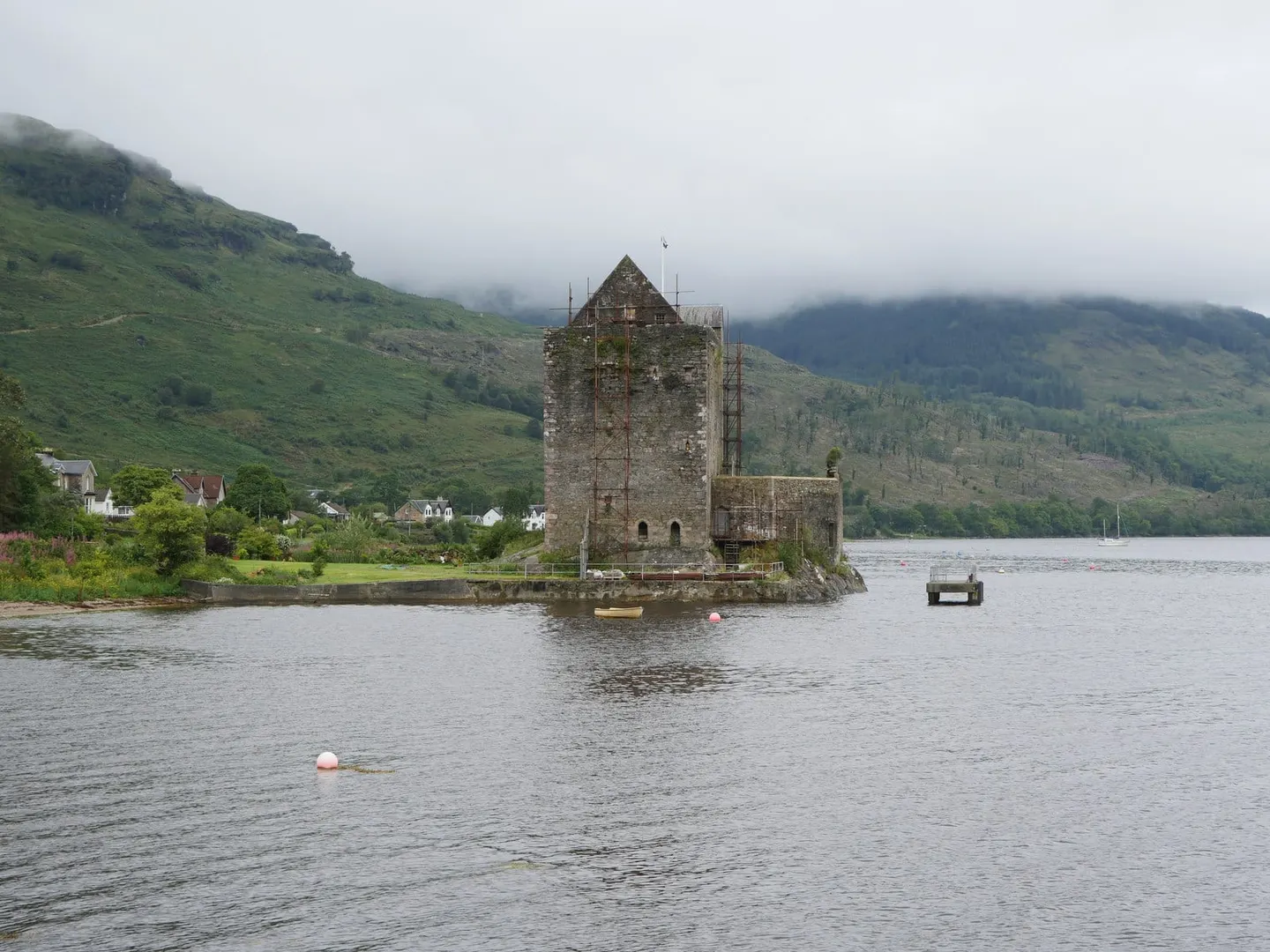 Photo of Carrick Castle, a ruined castle near Lochgoilhead, Argyll and Bute, the Scottish Highlands and Islands.