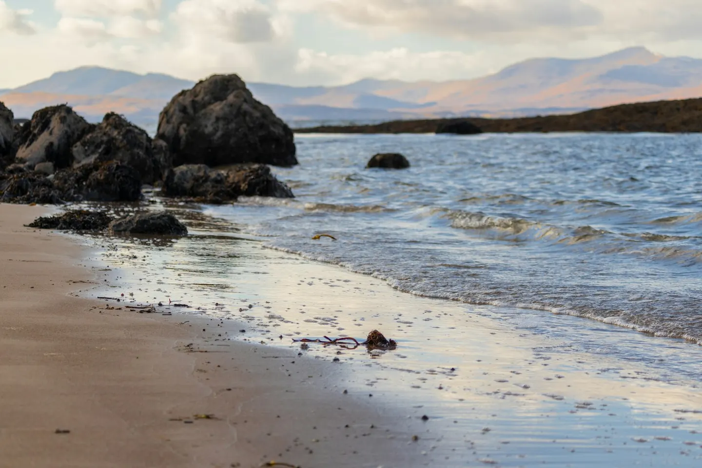 Photo of Ganavan Sands, a beach near Oban, Argyll and Bute, the Scottish Highlands and Islands.