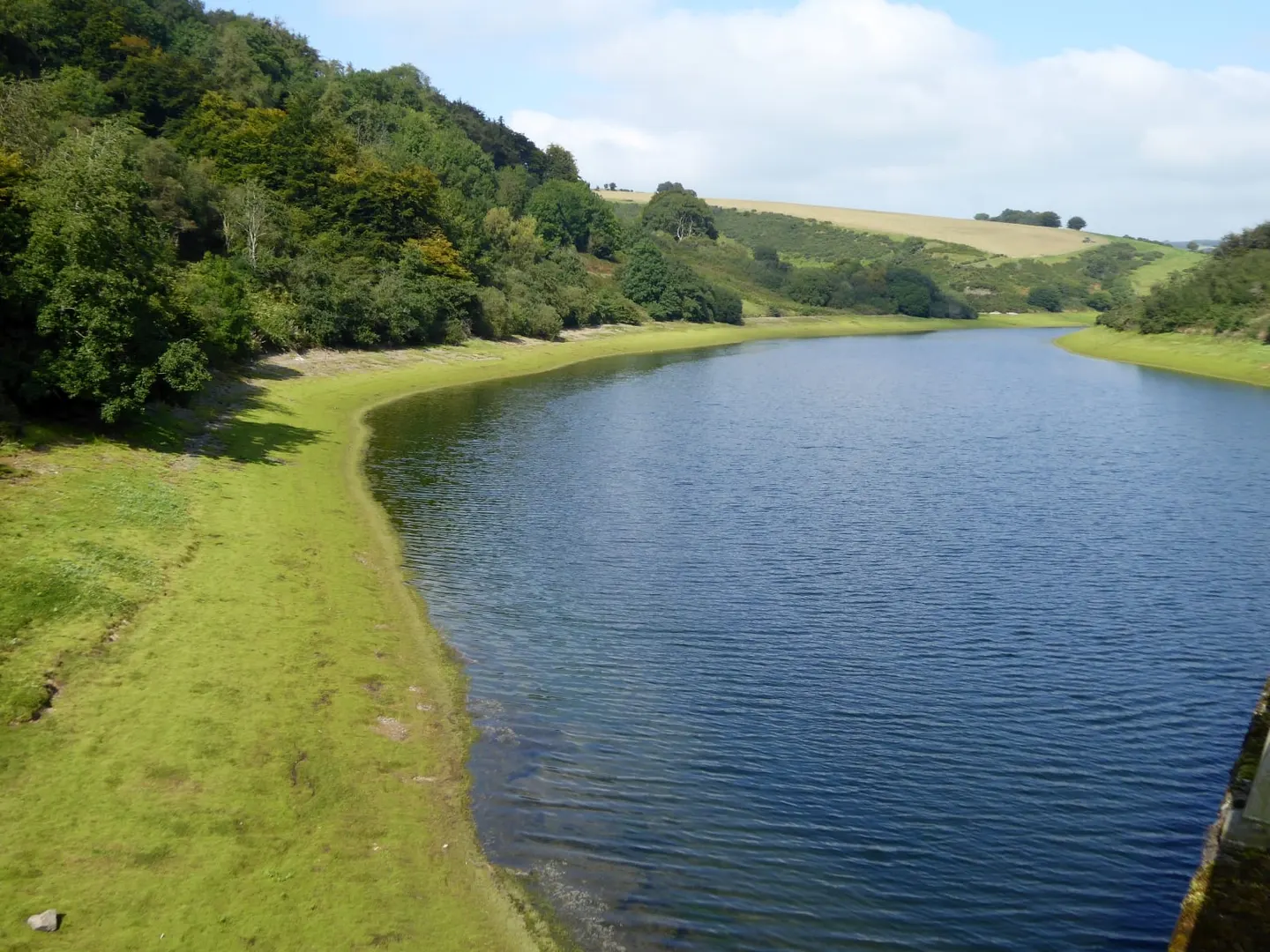 Photo of Wimbleball Lake, a reservoir near Bampton (Bampton) in Exmoor, Somerset, south west England.
