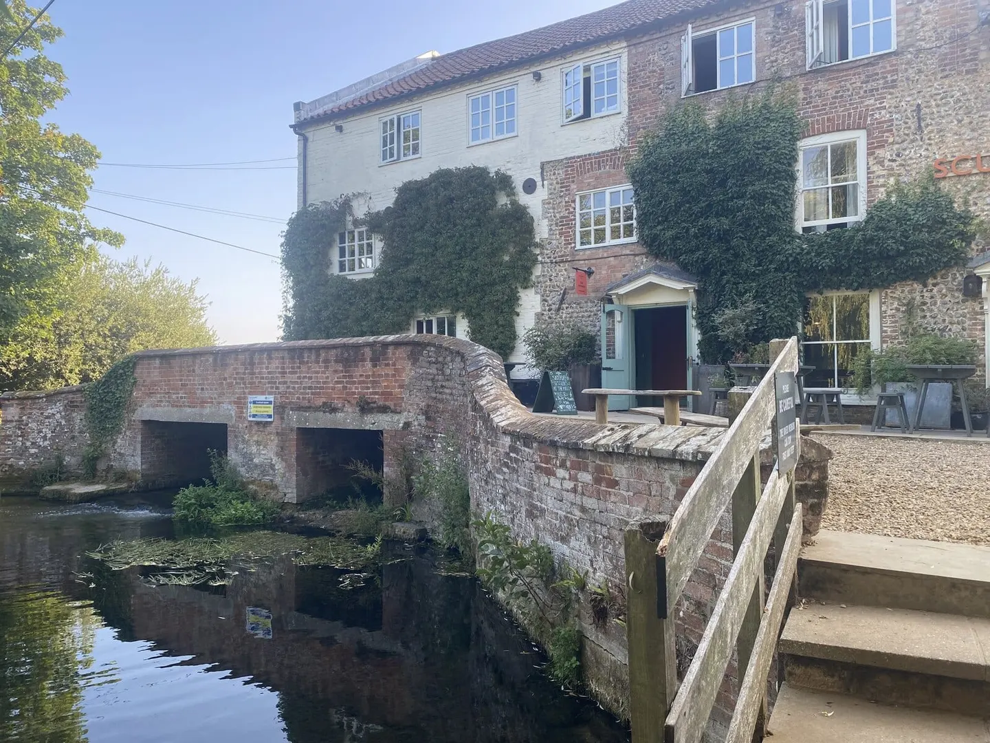 Photo of Sculthorpe Mill, a gastropub in Norfolk, eastern England.