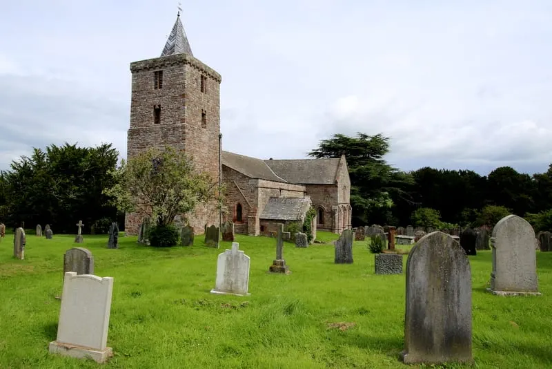 Photo of St Laurence's Church, Morland, a church in Cumbria, north west England.