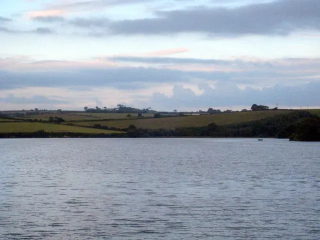 Photo of the coast at Ardevora, Cornwall, south west England.