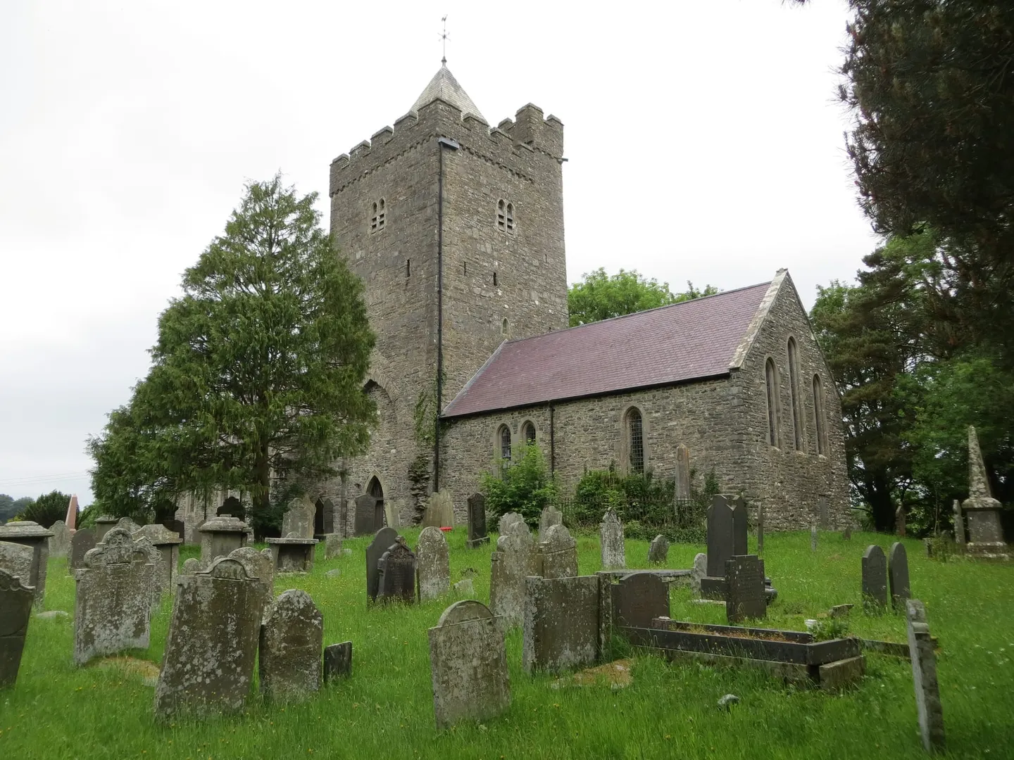 Photo of St David's Church, Llanddewi Brefi, a church in Ceredigion, mid Wales.