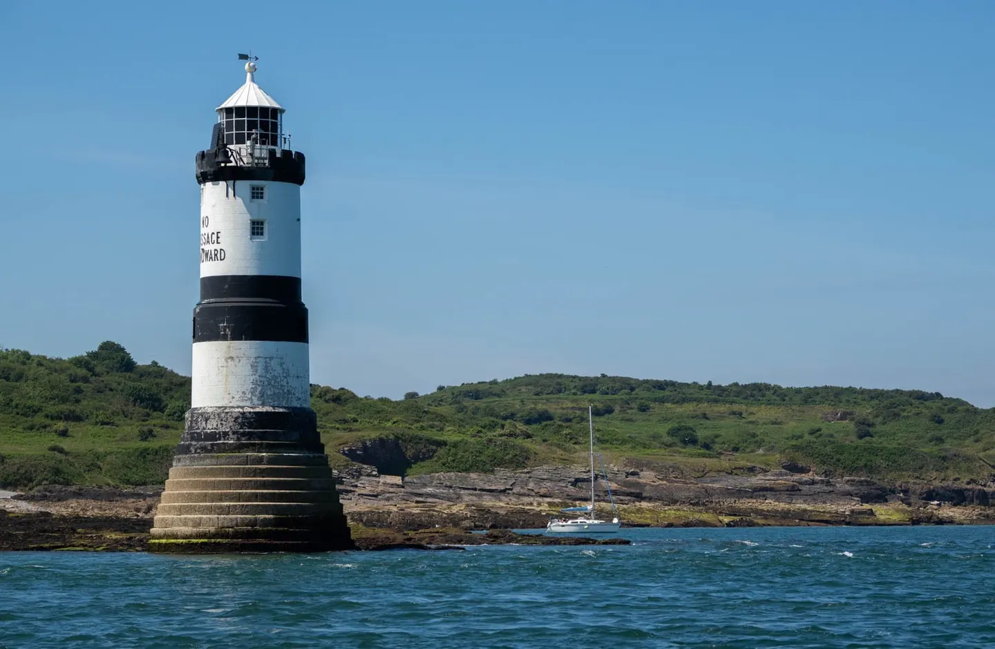 Photo of Trwyn Du Lighthouse, a lighthouse near Penmon, Anglesey, north Wales.