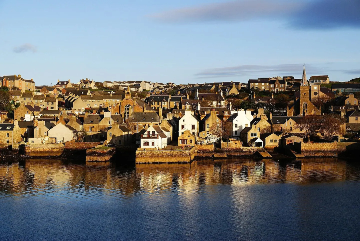 Photo of Stromness, a village in Hoy and West Mainland, the Orkney Islands, the Scottish Highlands and Islands.