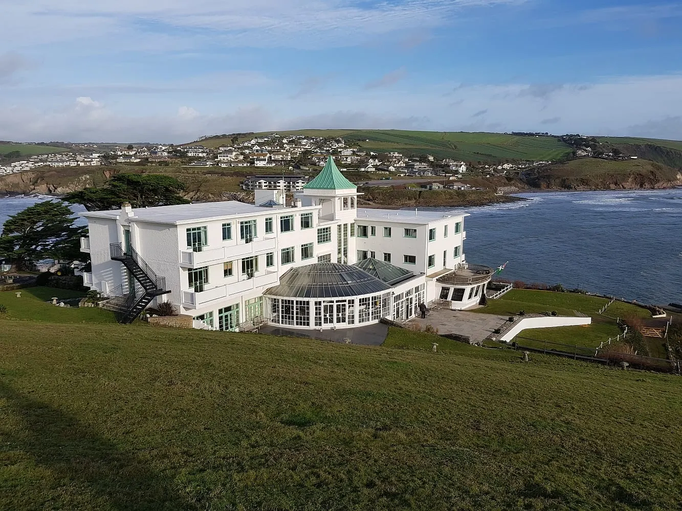 Photo of Burgh Island, an island in Devon, south west England.