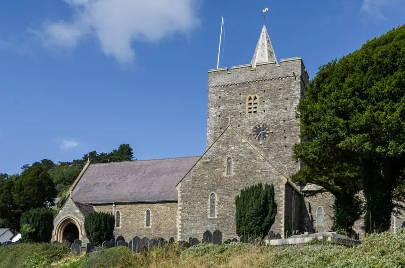 Photo of St Padarn's Church, Llanbadarn Fawr, a church in Ceredigion, mid Wales.