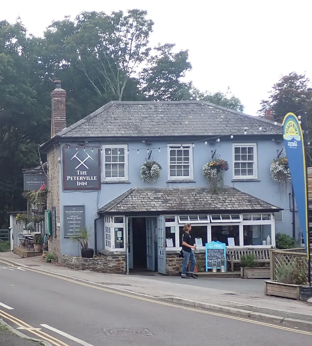 Photo of The Peterville Inn, a pub near St Agnes, Cornwall, south west England.