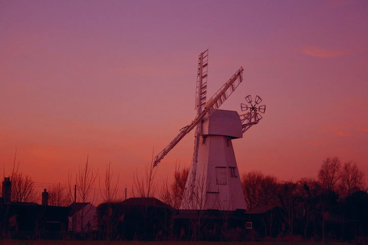 Photo of White Mill, a windmill near Sandwich, Kent, south east England.