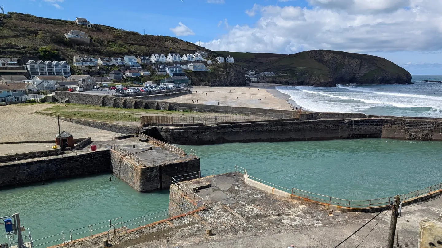Photo of Portreath, a swimming spot near St Agnes, Cornwall, south west England.