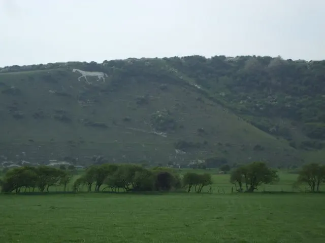 Photo of Frog Firle Farm, a country estate near Westdean in the South Downs, East Sussex, south east England.