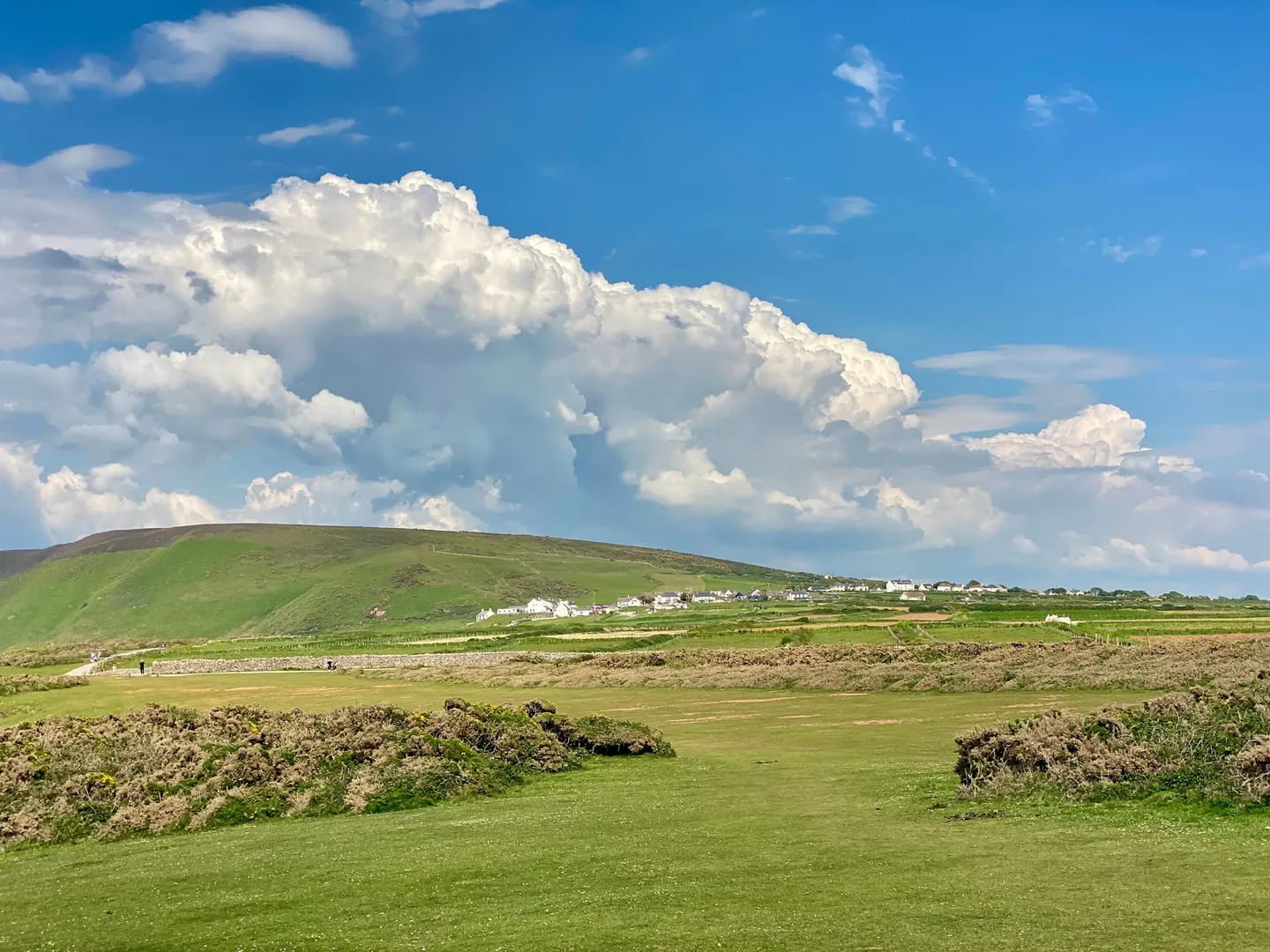 Photo of Rhossili, a village in Gower, Swansea, south west Wales.