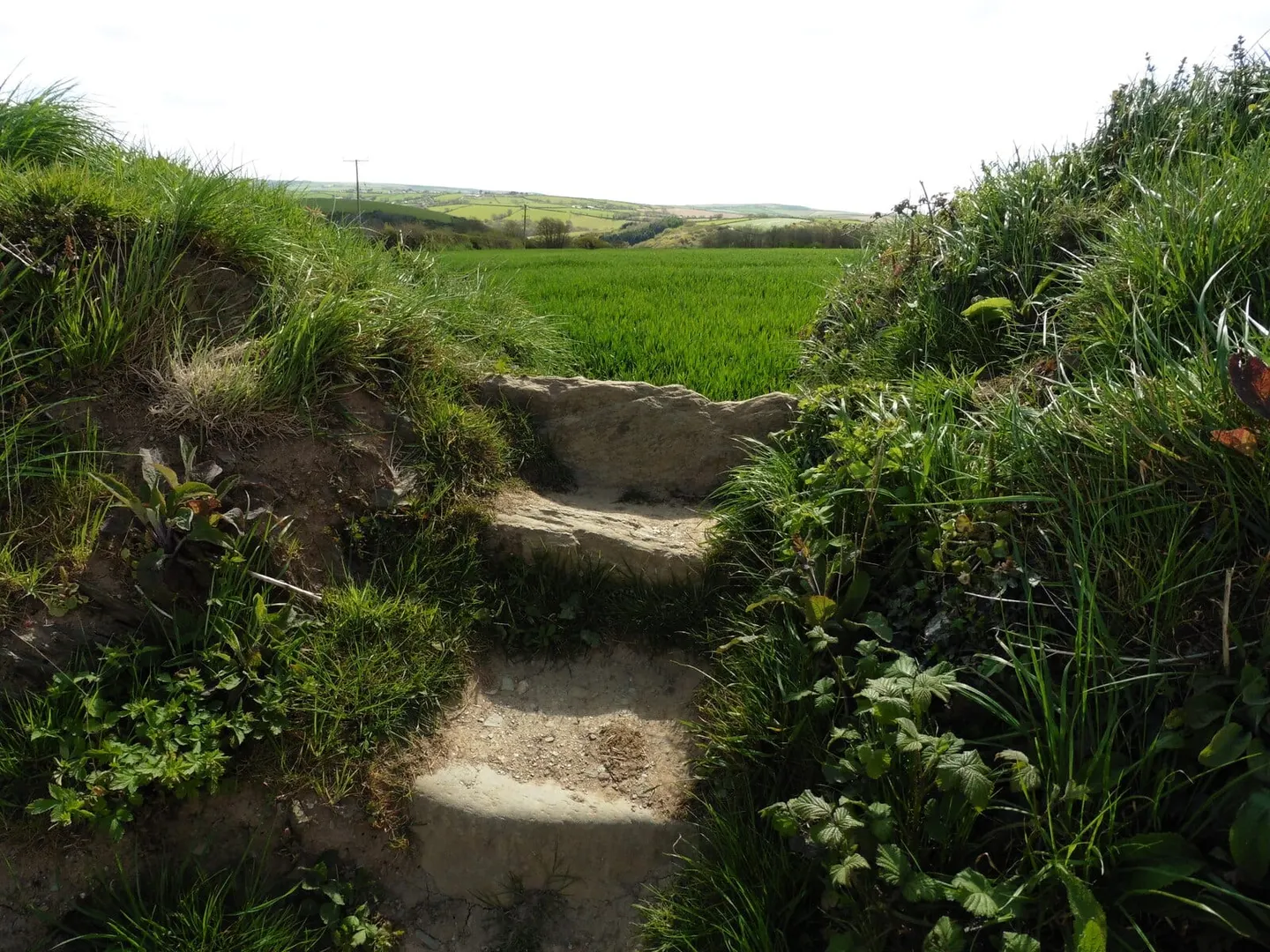 Photo along the Saints' Way, a 27-mile long-distance path running from Padstow to Fowey, south west England.