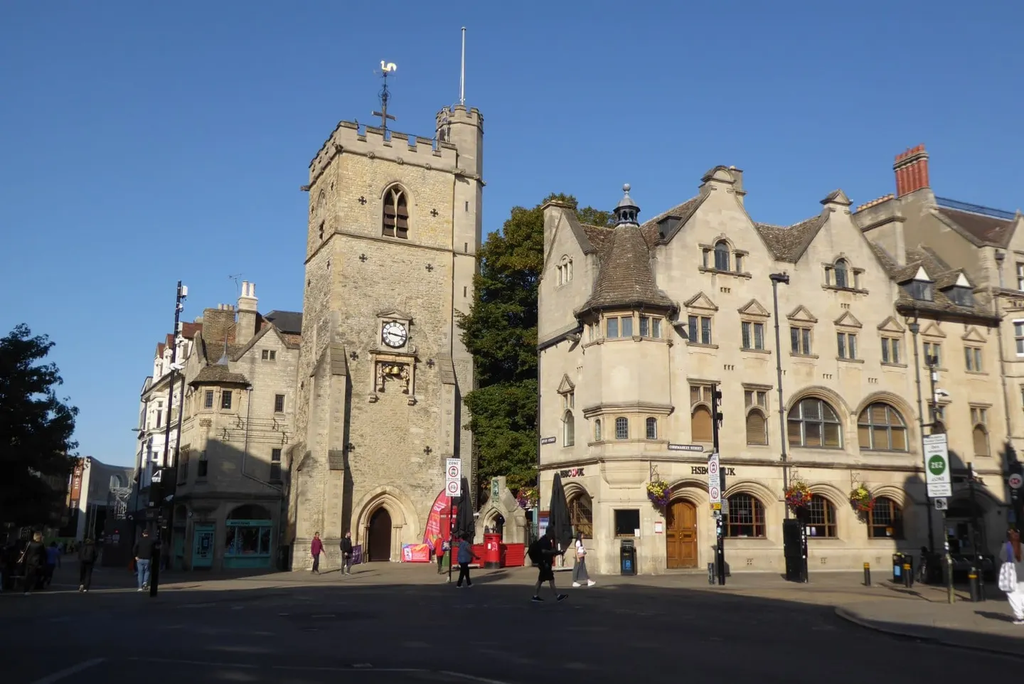 Photo of Carfax Tower, a landmark in Oxfordshire, south east England.