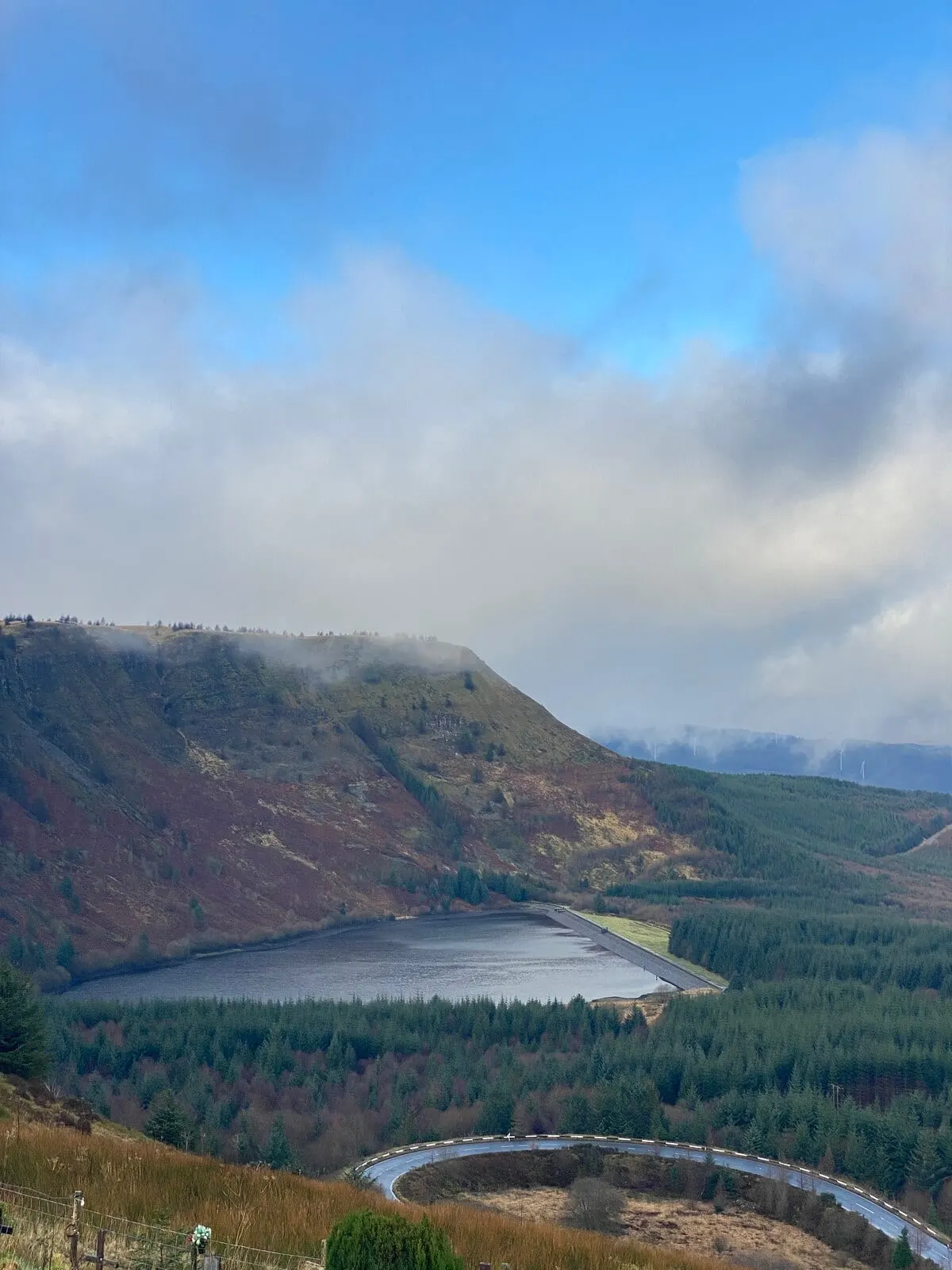 Photo of Llyn Fawr, a lake near Pontneddfechan, Rhondda Cynon Taf, south east Wales.