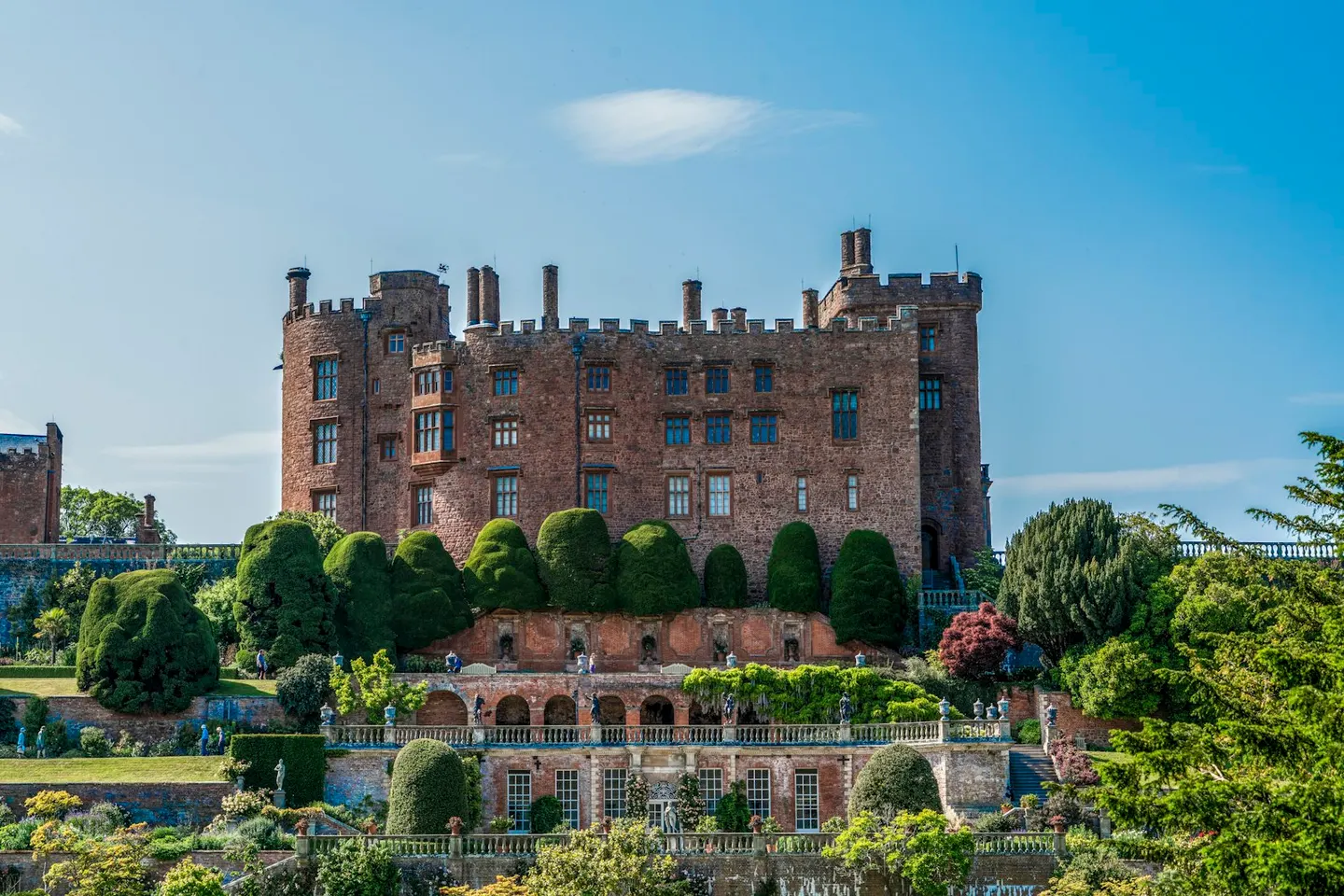 Photo of Powis Castle, a castle near Welshpool, the Powys, mid Wales.