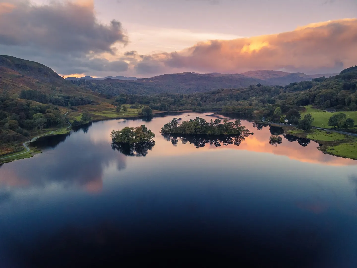Photo of Rydal Water, a Lake in the Lake District, Cumbria, north west England.