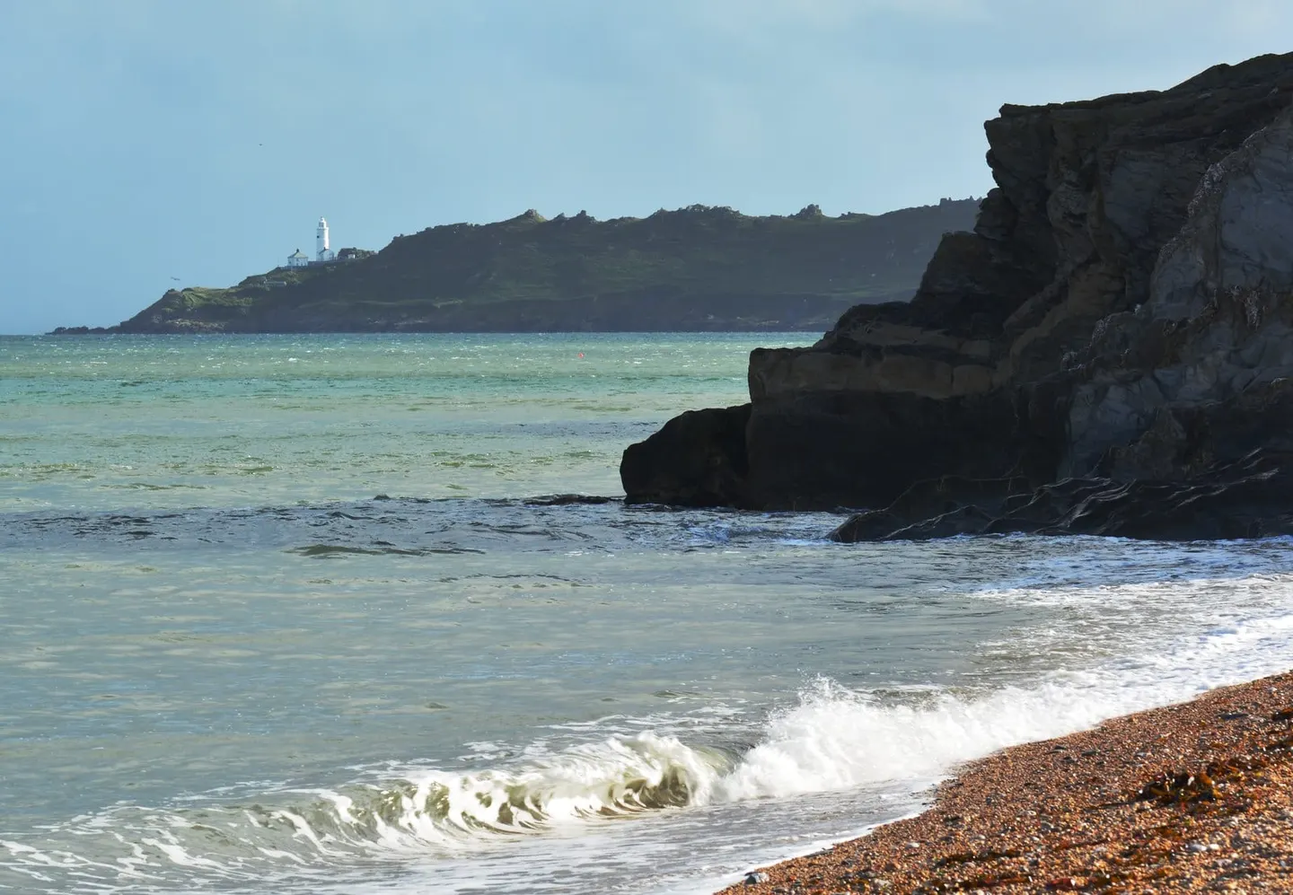 Photo of Slapton Sands Torcross, a swimming spot near Beesands, Devon, south west England.
