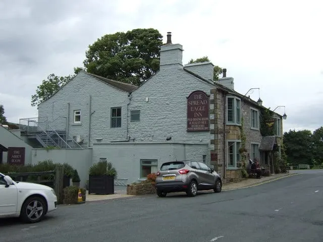 Photo of The Spread Eagle, a pub near Sawley in the Forest of Bowland, Lancashire, north west England.
