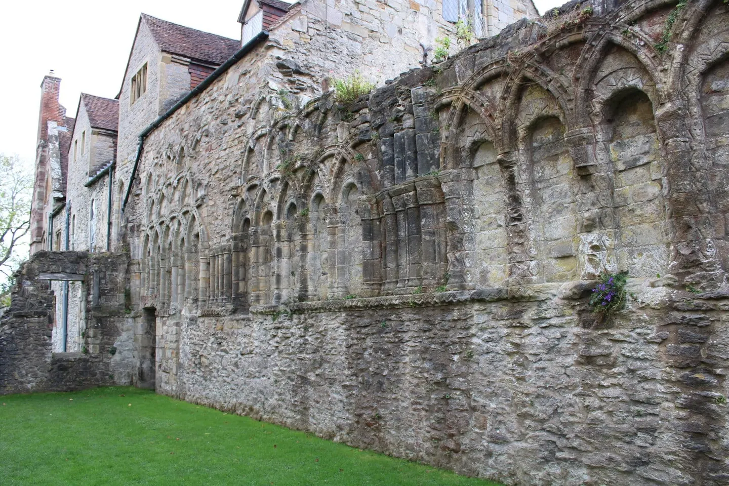 Photo of Wenlock Priory, a ruined priory near Much Wenlock, Shropshire, central England.