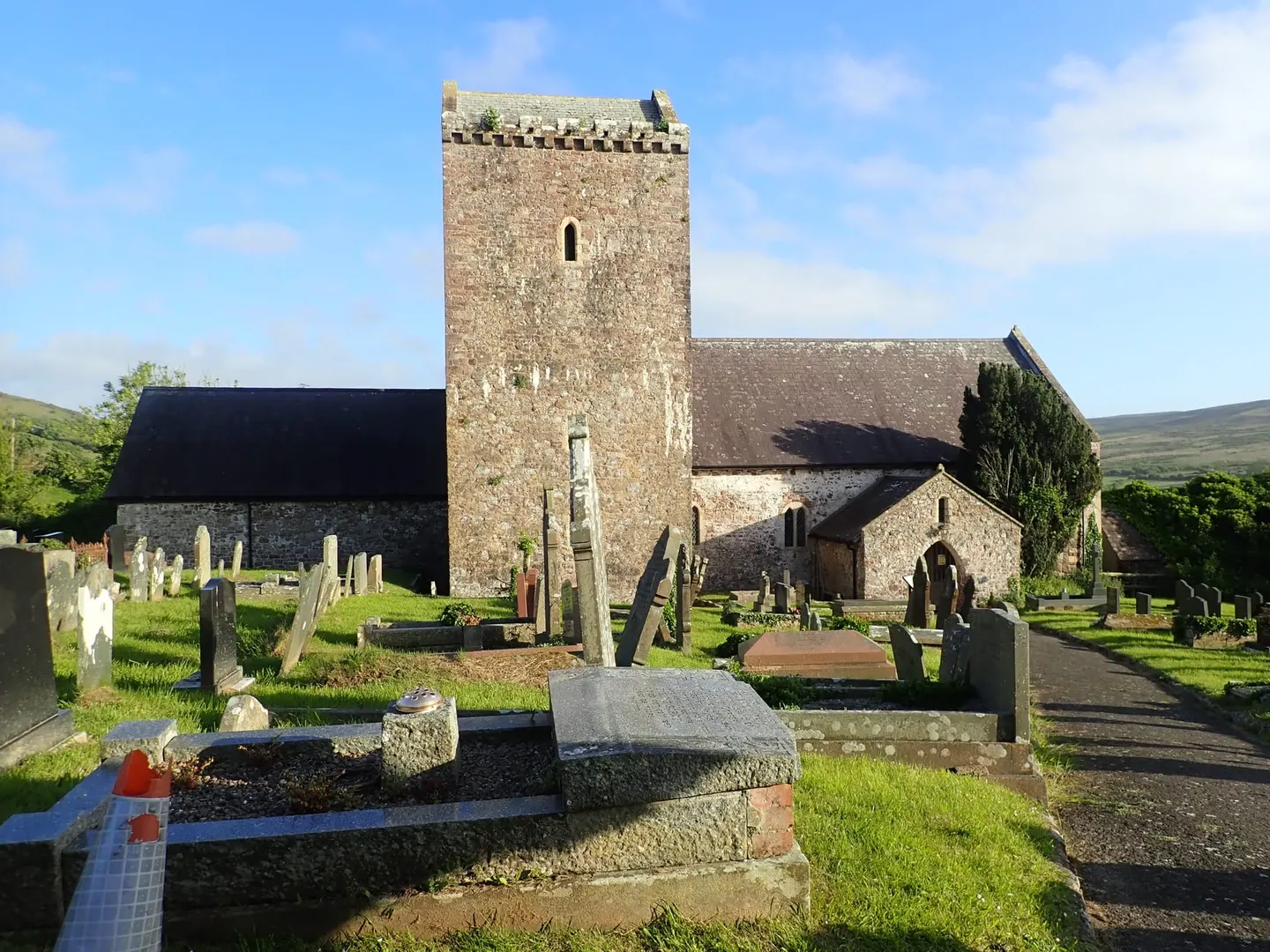 Photo of St Cenydd's Church, Llangennith, a church in Gower, Swansea, south west Wales.