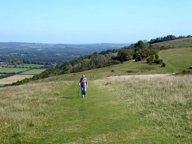 Photo of Harting Downs, a Site of Special Scientific Interest near Chalton in the South Downs, West Sussex, south east England.