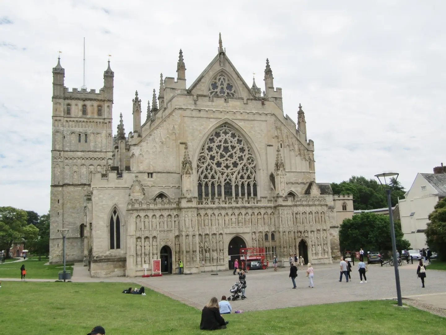 Photo of Exeter Cathedral, a cathedral in Devon, south west England.