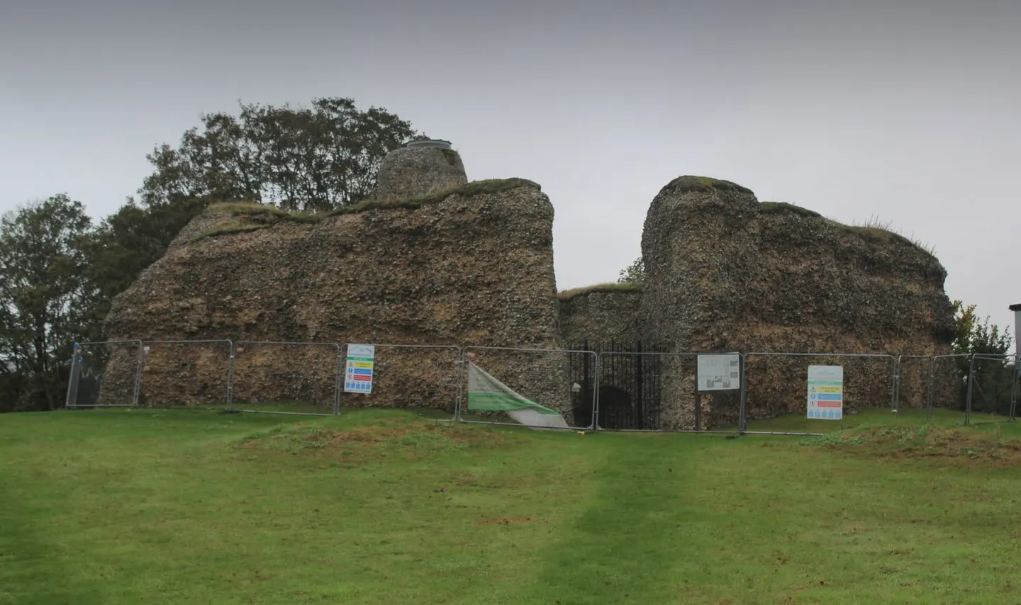 Photo of Bury Hill, the earthworks of a former castle near Saffron Walden, Essex, eastern England.