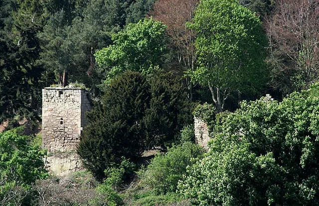 Photo of Blanerne Castle, a ruined castle near Allanton, the Scottish Borders, southern Scotland.