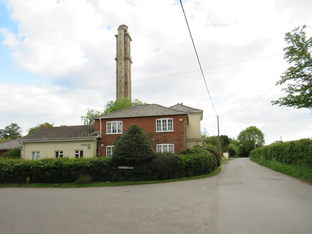 Photo of Sway Tower, a folly in the New Forest, Hampshire, south east England.