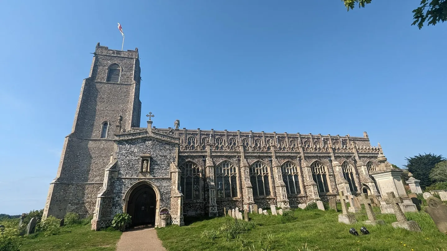 Photo of Holy Trinity Church, Blythburgh, a church in Suffolk, eastern England.